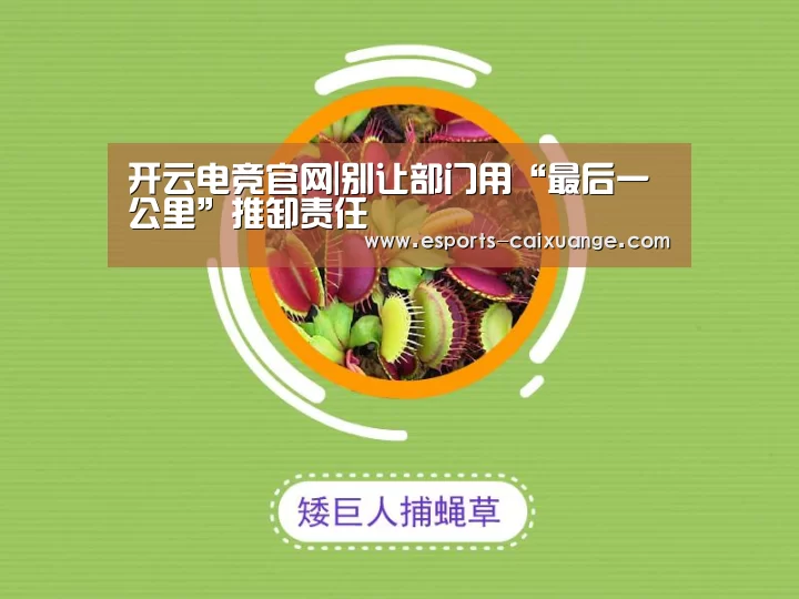 开云电竞官网|别让部门用“最后一公里”推卸责任(图3) 开云全站下载