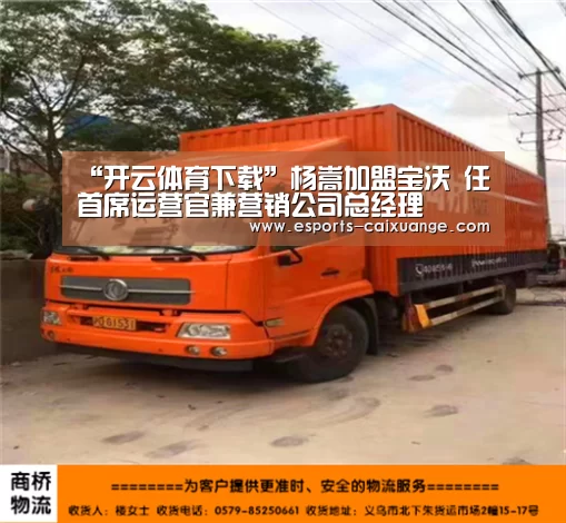 “开云体育下载”杨嵩加盟宝沃 任首席运营官兼营销公司总经理(图2) 开云全站下载